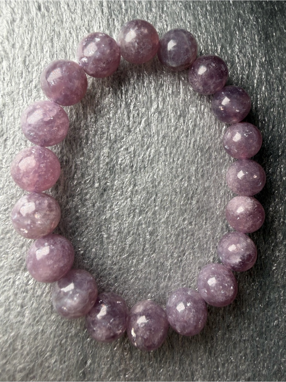 Beautiful 11MM Purple Unicorn Mica Natural Crystal Bracelet